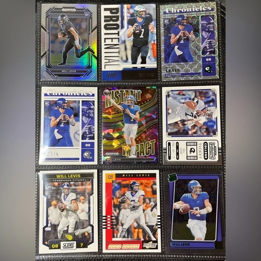🏈 Will Levis Lot of 9 NFL Football Trading Cards